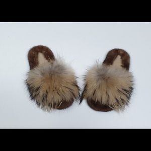 Fur Slides Mink Perfect for Gift